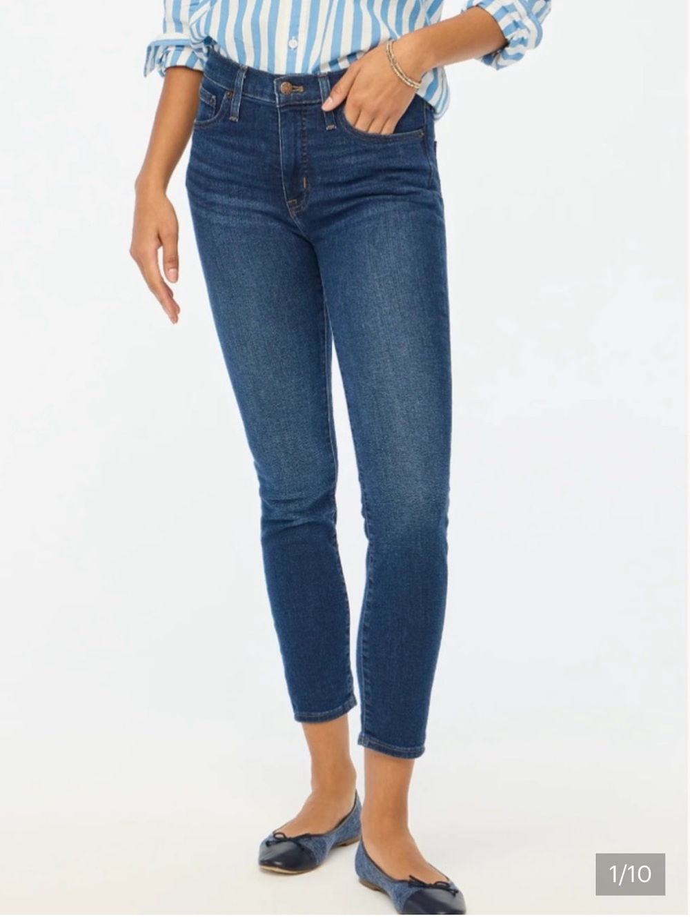 J. Crew High Rise Skinny Cropped Jeans, Size 31